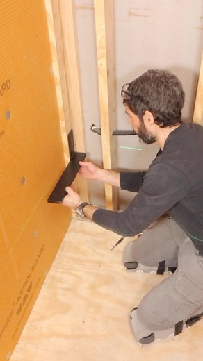 Home Repair Tutor on Instagram: "Floating shower bench brackets…if you’re remodeling a bathroom and need help, join our Platinum Membership and make your project easier with over 275 step-by-step tutorials at homerepairtutor.com 👍🏼🔥#floatingshowerbench #diy #howto #bathroomremodel #showerremodel"