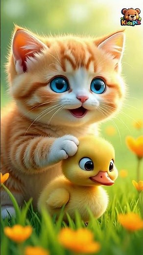 Kitty and the Lost Duckling Heartwarming Animated Short for Kids Cute Animal Story in 4K