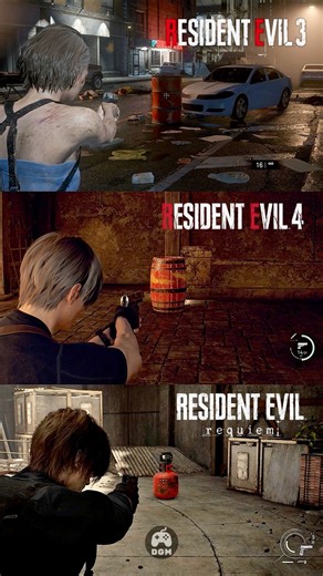 RE3 Remake vs RE4 Remake vs RE9 Requiem - Explosion Physics Comparison #re9requiem #re4remake #re3