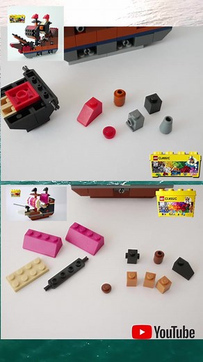 Let's build these pirate ships! using LEGO classic 10696 or 10698. #lego #legomoc #レゴ #legotiktoker #kidstoys #toyforkids #知育玩具 #toyslovers