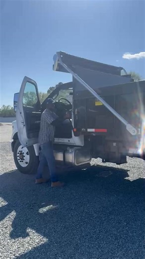 Introducing our brand new tailgate design! A dump through gate that allows for spreading but also has a split barn door feature for your normal every day usage! We can do this on any flatbed build with a manual dump through lever or air release feature. Call us for a quote! 866-475-8782 | PJ's Truck Bodies & Equipment