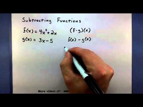 Pre-Calculus - Subtracting functions