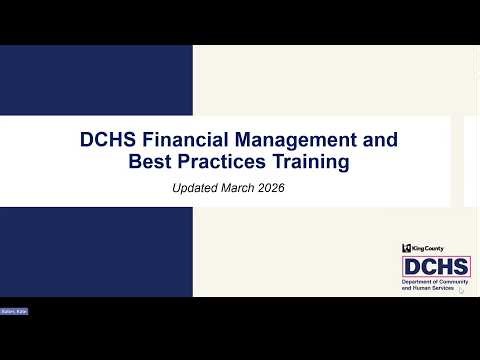 DCHS Financial Management & Best Practices Training Pt.1