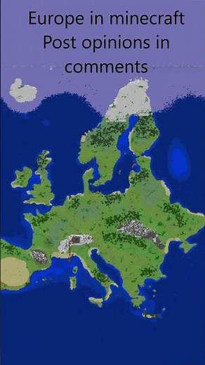 Europe map in minecraft #minecraft # worldpainter #europe