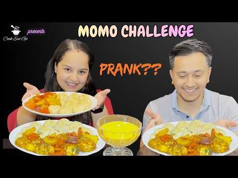 [FIRST PRANK] Mo:Mo Challenge | Chicken steam and C. mo:mo | Chilly prank #prank #fyp #viral