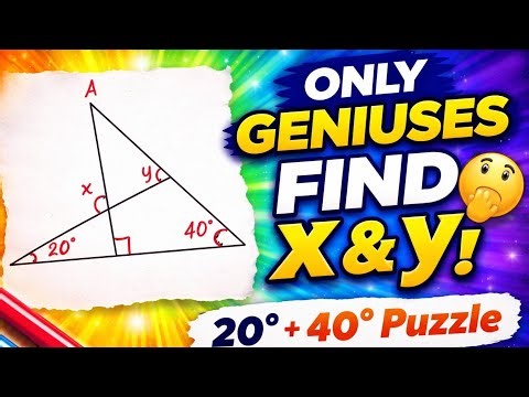 Only Geniuses Can Solve This 20° + 40° Triangle Puzzle! 🤯 ‪@ManojPandeyEducator‬ #geometry #maths