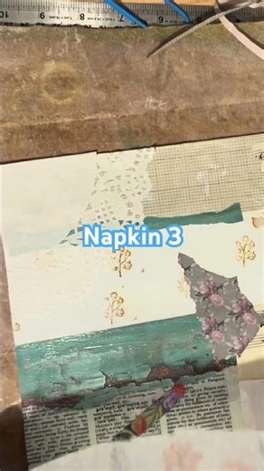 Creative Junk Journal Hack ✂️📖 Using Paper Napkins for Stunning Pages! 🌸✨ part 3