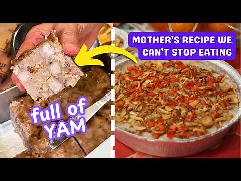Homemade Steamed Yam Cake Recipe Full of Yam! Authentic 芋头糕 Orh Kueh Taro Cake Chinese Dim Sum Snack