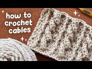 How to crochet cables (2 ROWS REPEAT) | Easy beginner friendly step-by-step tutorial