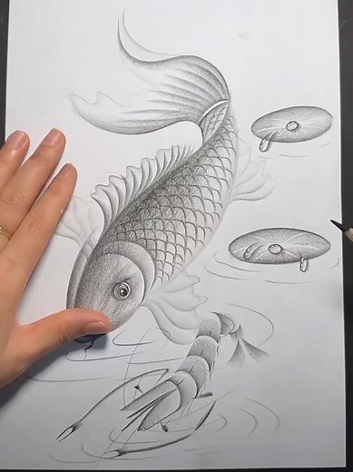 How To Draw a Fish Tutorial ✏️ . . . #howtodraw #drawingprocess #drawingchallenge #artistsoftiktok #drawingtutorial #drawingforbeginners #drawings #sketch