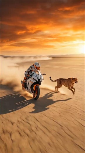 Cheetah vs Motorcycle 🐆🏍️ | Speed Battle Who Is Faster? Part1