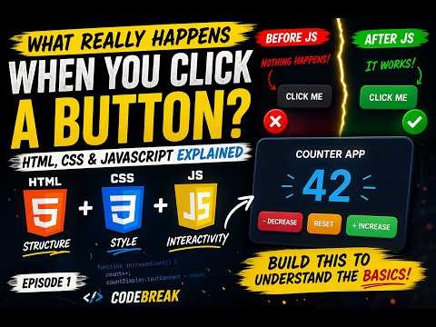 HTML vs CSS vs JavaScript Explained (Why Websites Need JavaScript)