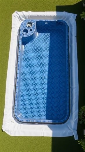 iPhone Style Pool Transformation 😱 From Grass to Luxury Water PoolWatch #PoolTransformation #Phone