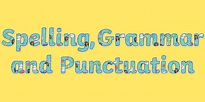 Spelling, Grammar and Punctuation Display Lettering