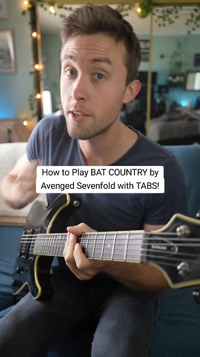 How to play Bat Country by Avenged Sevenfold with guitar tabs! #fyp #avengedsevenfold #a7x #batcountry #guitartok #electricguitar #guitarlesson #songlesson