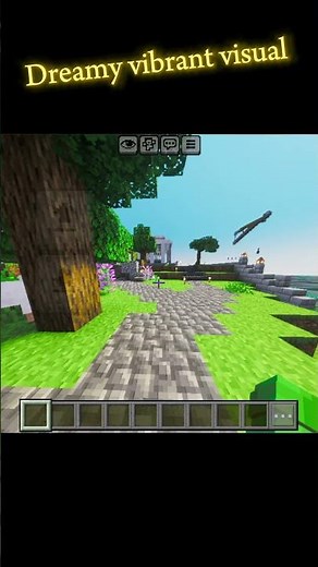 Dreamy vibrant visual minecraft