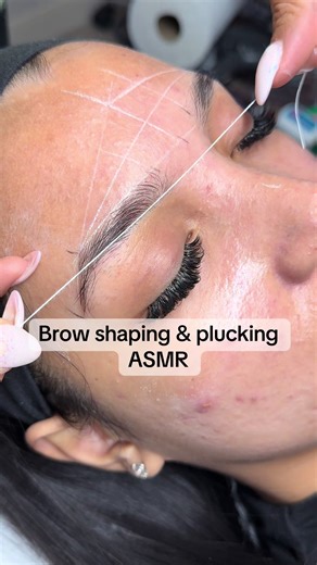 Brow Shaping & plucking - ASMR - this is sooooo good! So relaxing to watch!!!