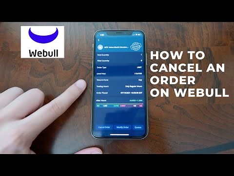 How To Cancel An Order (Webull Platform)