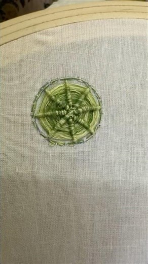 Wheel stitch #handstitch #hand embroidery #shots