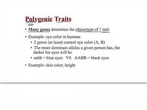 genetics video 5- Polygenic Traits and Linked genes