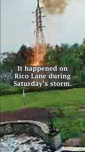 Wild video captures lightning strike knocking out power in New York community