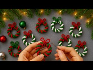 🎅🎄Very easy‼️CHRISTMAS TREE ORNAMENTS making🎄Crochet Christmas Decoration 🎅🎁Christmas gift idea🎁