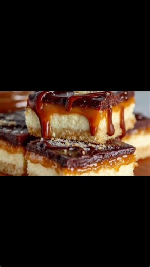 💰 Millionaire’s Caramel Cheesecake Bars Rich, creamy, and totally indulgent — these bars are layered with graham cracker crust, silky chocolate ganache, baked cheesecake, buttery caramel, and a glossy chocolate glaze. Basically, every bite tastes like luxury. --- 🧈 Crust 1 cup graham cracker crumbs ¼ cup granulated sugar ¼ cup melted unsalted butter Instructions: 1. Preheat oven to 350°F (175°C). Line an 8x8-inch pan with parchment, leaving a bit of overhang for easy lifting. 2. In a medium bo