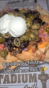 Could you complete the Macho Nacho Challenge? 🌮🌯 It's available at Stadium Sports Grill in South Dakota. The menu doesn't call it a challenge, per se, but does say that it is free if one person finishes it in one sitting on their own 😉 #nachos #mexicanfood #challenge #eating #asmr #travel | Freak Eating