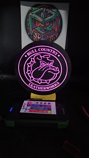 LED sign #3DPrinting #LEDSign #RGBLights #Maker #DIYProject #3DPrint #CustomLogo #DeskSetup