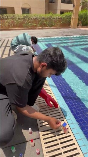 water test 💧💧✅ #emdadswimmingpoolservice #swimmingpool #pool ￼￼