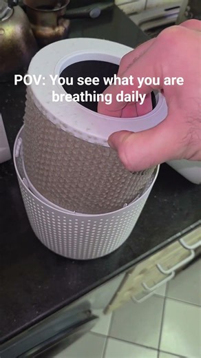 Opening an Air Filter after One Month of Constant Use #shorts #pov #health