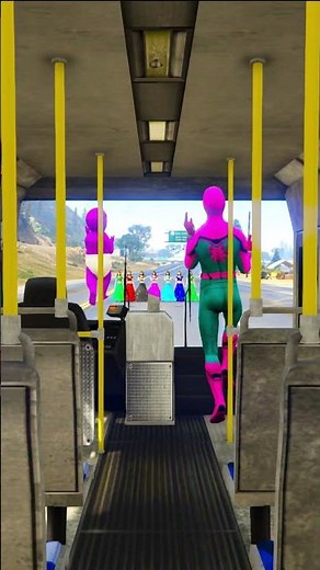 Pink Spider-Man and his little Spider-Man bus cheated 🥺🥺