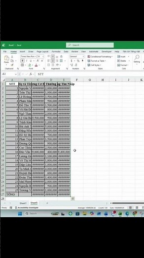Cách chuyển dữ liệu Word sang Excel