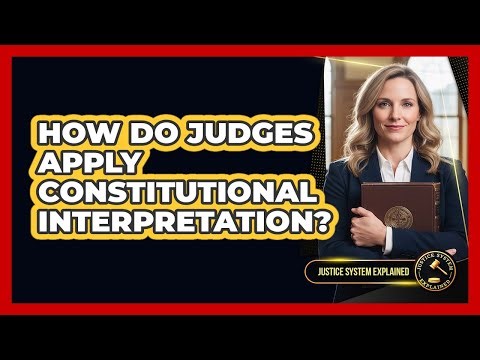 How Do Judges Apply Constitutional Interpretation?