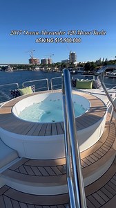 Admiring the top deck on this 2017 Ocean Alexander 120 Motoryacht “Long Aweighted” available for sale with @atlanticyachtandship! 🙌 This incredible vessel is equipped with key features including Garmin electronics, Starlink WiFi, a flybridge jacuzzi, and much more! With luxurious accommodations including 4 staterooms, perfect for long journeys on the water! This Ocean Alexander has been meticulously maintained and is ready for next offshore adventure! $15,900,000 #yachtingnetwork #oceanalexande