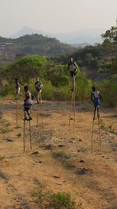 Only good vibes with the Stick Boys of Omo Valley 🇪🇹 Watch until the end to see how they get off their stilts. Filmed in 8k 🎥 #africa #ethiopia #omovalley | Ryan Shirley