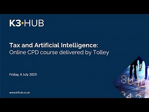 Tax and Artificial Intelligence: Online CPD course delivered by Tolley