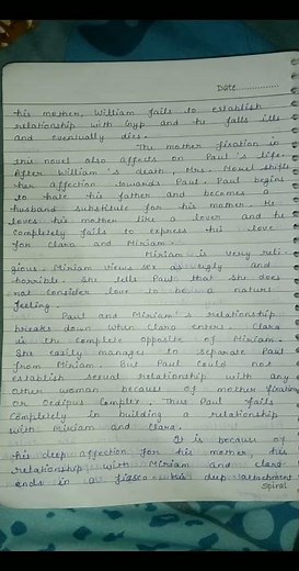 Oedipus complex in "Sons and lovers" by D.H Lawrence #notes