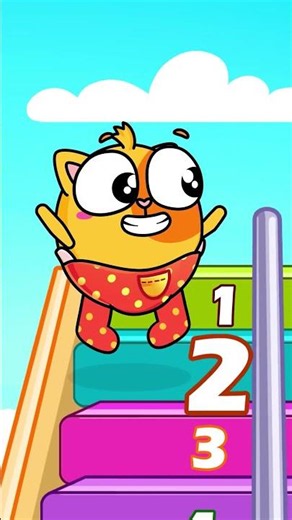 Funny learning to count to 10 on a colorful stairs for kids | Game Learning and Fun #learnforkids