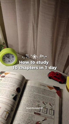 How to complete 10 chapters in a day #StudyTips #studtok #timetable #studystrategy #boardexam explore fypシ TIMETABLE 7:00am - 10:30am chap 1-3 (medium chap) 10:30am - 2:00 pm chap 4-6 (difficult chap) 3:00 pm - 7:00 pm. chap 7-9 (medium/easy) 8:00 pm - 10:00 pm. chap 10 (difficult chap) 10:15 pm - 1:00 am Review of all chapters ---------- STRATEGY Step 1: Watch Quick revision video note down key points. Step 2: Watch solved PYQs video Step 3: Read short notes summary Step 4: practice PYQs withou