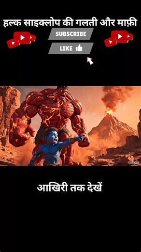 “Red Titan Hulk का गुस्सा फूटा 😡 Cyclops हुआ तबाह!” #hulk #aivideo