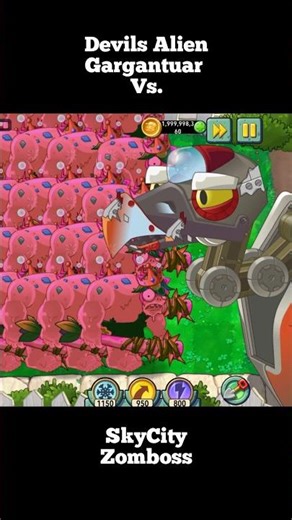 SkyCity & FairyTale Zomboss Vs. Devils Alien Gargantuar / Plants Vs. Zombies 2