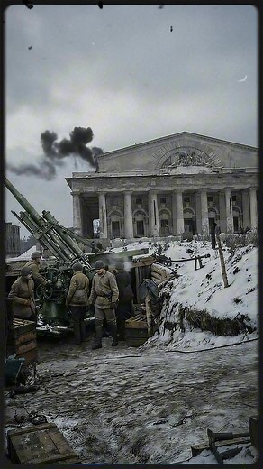 239K views · 4.2K reactions | A Soviet anti aircraft crew mans an 85 mm gun position during the defense of Leningrad with the Stock Exchange building behind them, December 1, 1942. #ww2 #army #military #Soviet | The War Rooms | Facebook