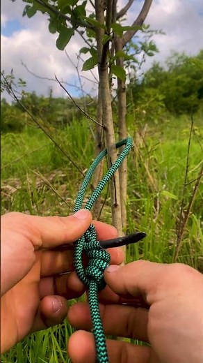 Adjustable Knot for Tension – Taut Line Hitch Made Easy! 🪢 #CampingKnots #SurvivalSkills #knot