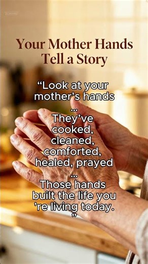 Your Mother's Hands Tell a Story #MotherHands #ThankYouMom #HeartfeltVideo
