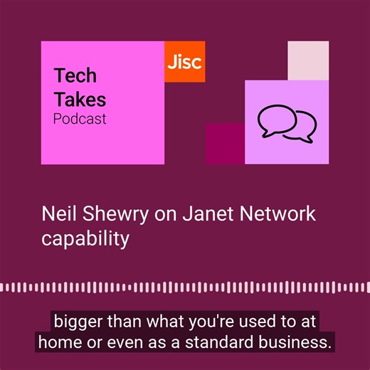 You know the Janet Network, but do you know why it's so powerful? Listen to the latest Tech Takes to hear our experts dive into what makes the Janet Network essential for UK education and research - in under 15 minutes! https://ji.sc/4jWMz09 | Jisc