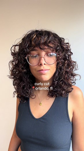 Curly Shaggy Cut With Bangs | Stylish Hairstyles with Glasses