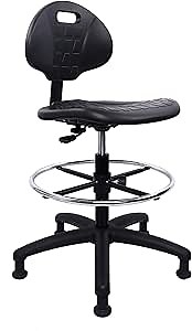 Chair Master (Tall Bench Stool, Non-Rolling Glides Easy to Clean! Ergonomic Polyurethane Drafting Stool. Seat Height Range 23"-33". Heavy Duty Adj. Footring. for Home Office Lab Workstation
