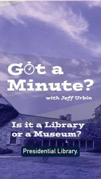 2.1K views · 67 reactions | Got a Minute? with Jeff Urbin - Is it a Library or a Museum? How can the FDR Presidential Library and Museum be both a library and museum? Jeff Urbin gives the one-minute lowdown on this unique research institution. #americanpresidents #roosevelt #primarysources | Franklin D. Roosevelt Presidential Library and Museum | Facebook