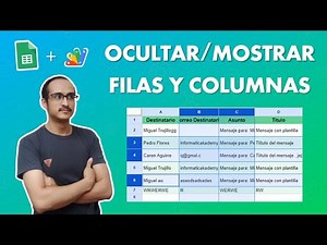 Como ocultar y mostrar filas y columnas en Google Sheets mediante Apps Script